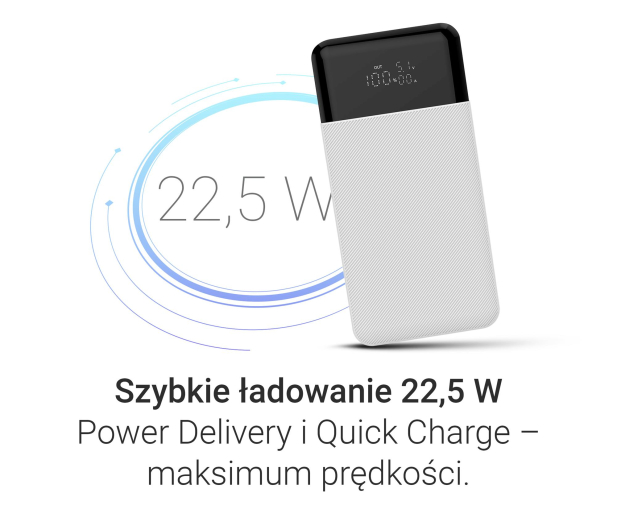 Silver Monkey Powerbank Smart 10 000 mAh 22.5W Biały - 1481439 - zdjęcie 4